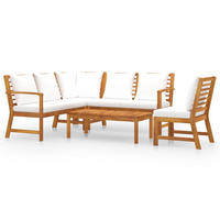 GARTENSET Reichlin 5-teilig - Creme, Holzwerkstoff - Nettlife