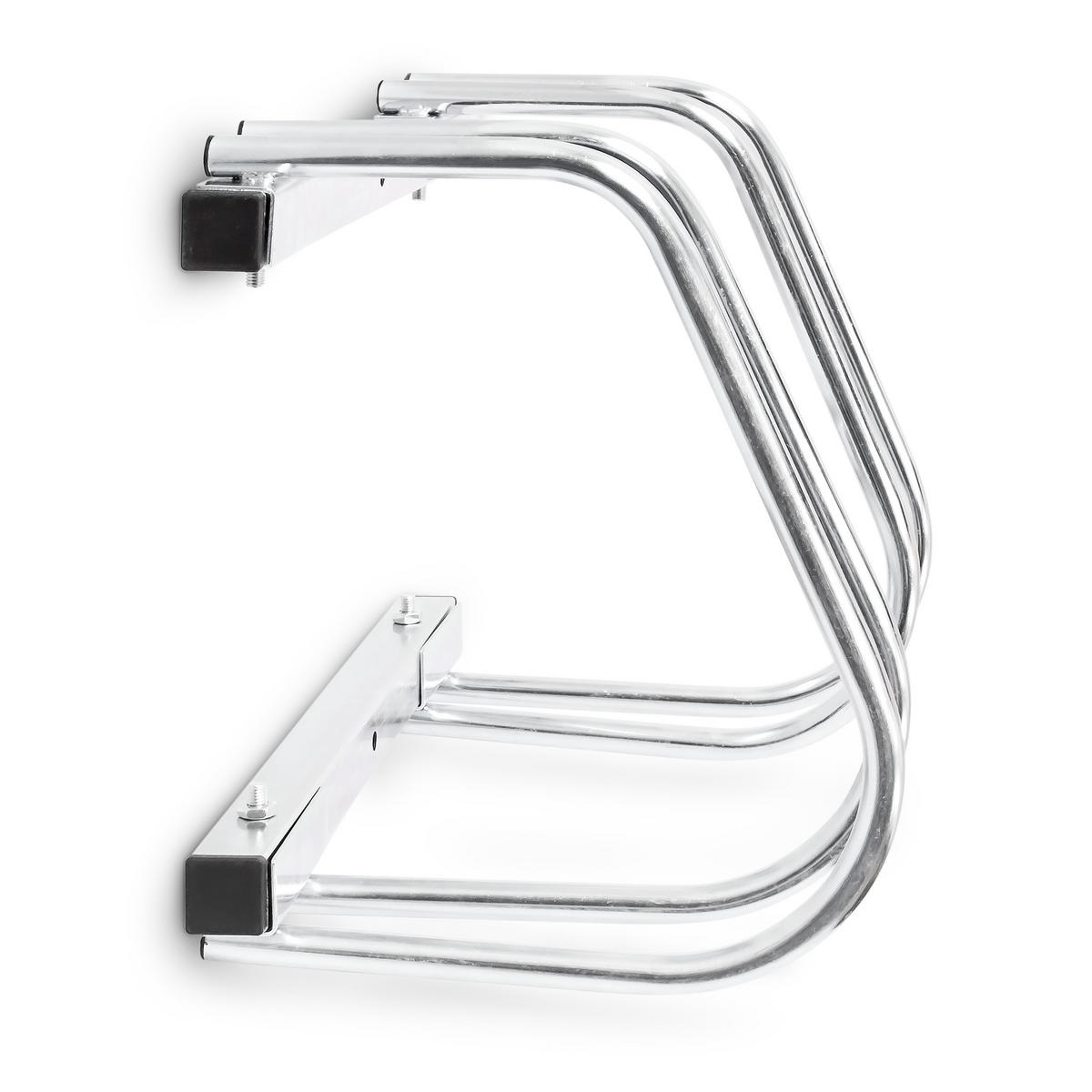FAHRRADSTÄNDER Silber für 2 Fahrräder - Silberfarben, Metall (40/26/32cm) - Relaxdays