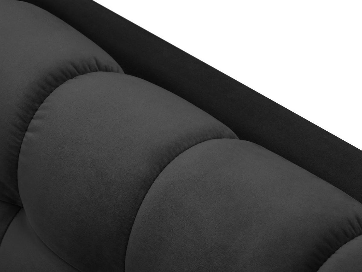 SOFA Mamaia aus Samt dunkelgrau 2 Sitzplätze - Dunkelgrau, Textil (92/75/152cm) - Micadoni