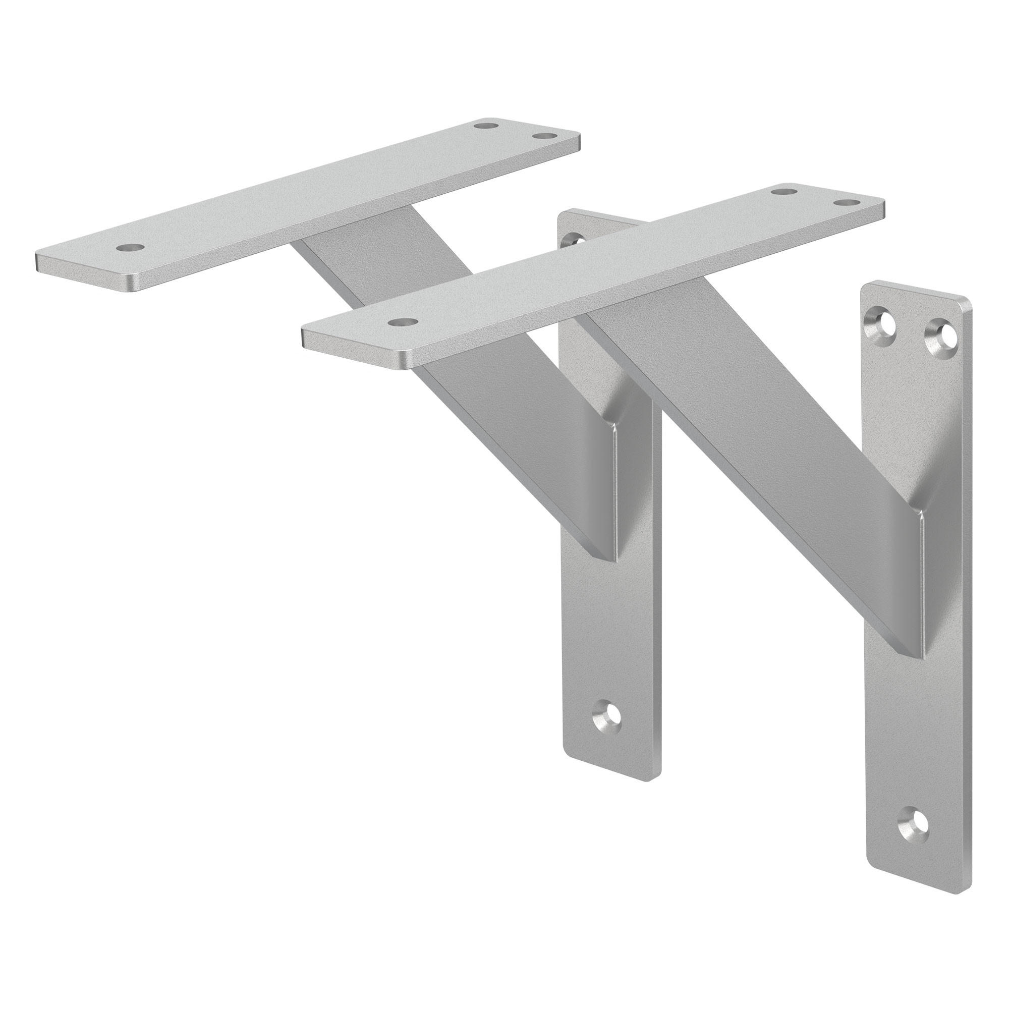 REGALHALTERUNGEN - Silberfarben, Metall (18/3/18cm) - ML-DESIGN