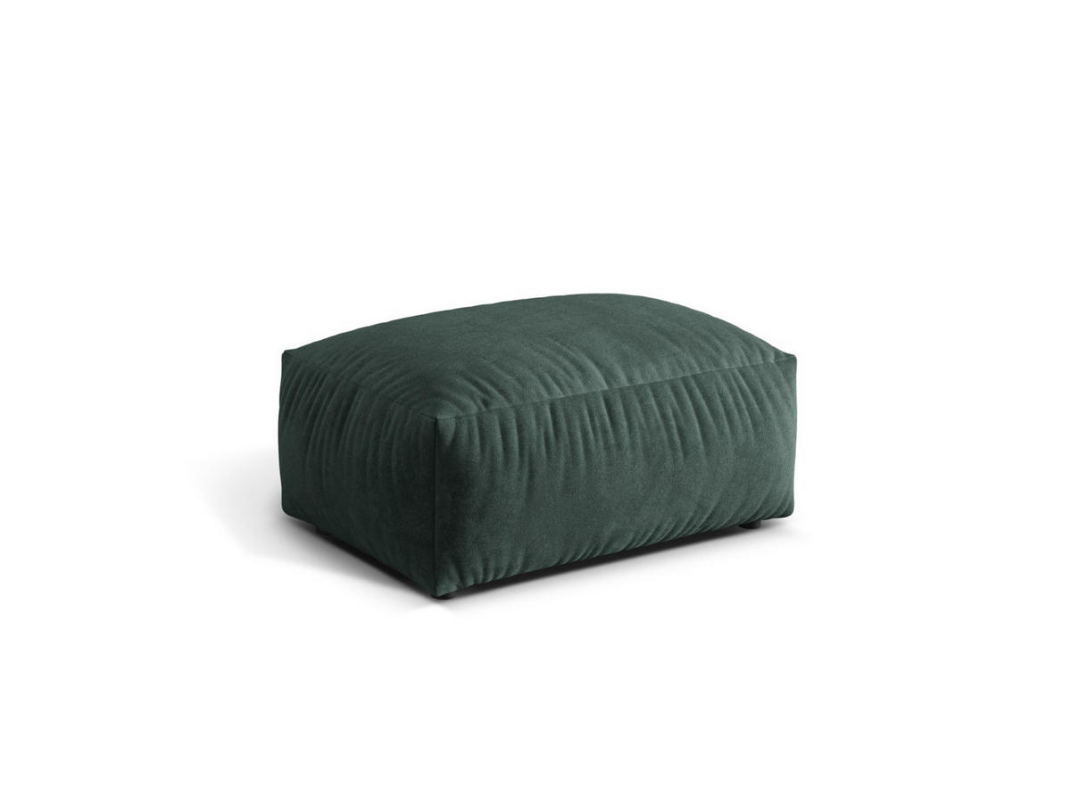 POUF Martina aus Samt petrol - Salbeigrün, Textil (65/44/95cm) - Micadoni