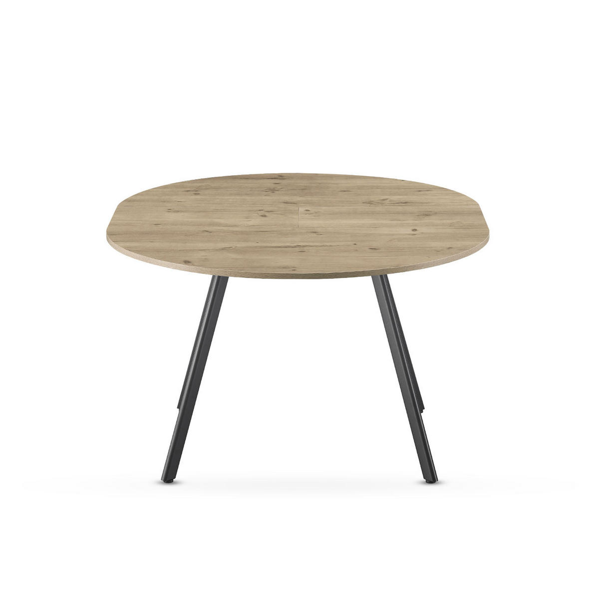 ESSTISCH TILL 120-150/120/76 cm Rund Sandeiche - Schwarz/Eiche San Remo, Holzwerkstoff (120/120/76cm) - B&D Home