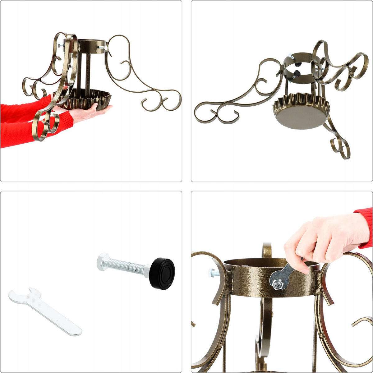 KADAX Weihnachtsbaumständer Weihnachtsbaumständer aus Metall mit Schale - Grün, Metall (26.4cm) - KADAX