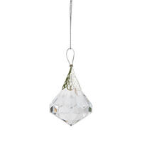 WEIHNACHTSDEKO Hängend CRISTI, 6 x 3.5 cm, Silber, Christbaumschmuck, Weihnachtsbaumdekoration, Christmas, Xmas - Silberfarben, Kunststoff (3.5/6/3.5cm) - home&you