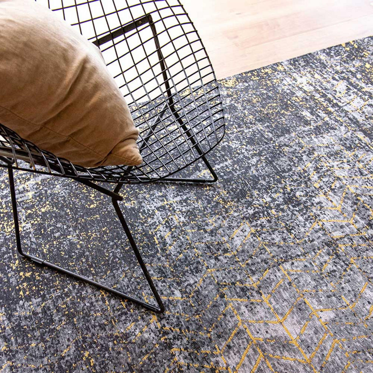 TEPPICH Broadway Glitter Mad Men Jacob's Ladder 280/390 cm - Schwarz, Naturmaterialien/Textil (280/390cm) - Louis De Poortere