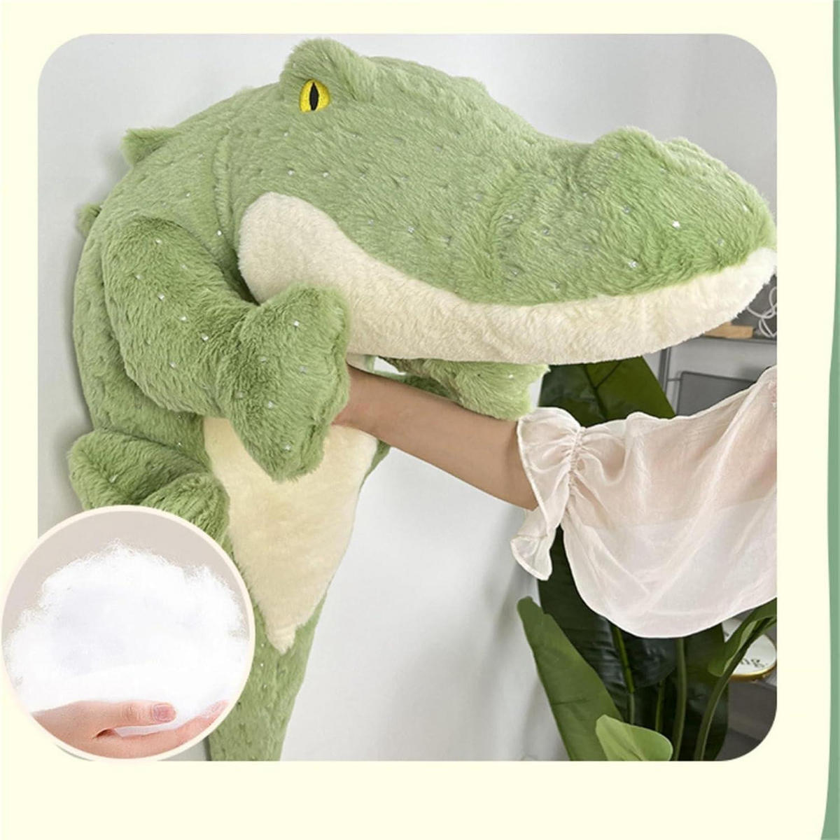 STOFFTIER Krokodil 55 cm - Grün, Textil (15/55cm)