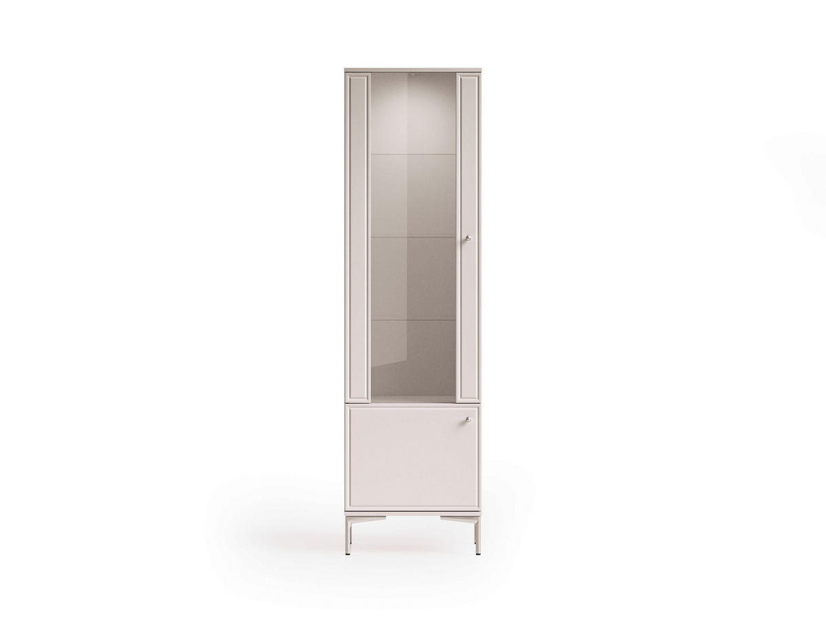 VITRINE – 54 cm – Sandro – Sandfarben - Sandfarben, Holzwerkstoff (54/190/40cm) - hi-markt