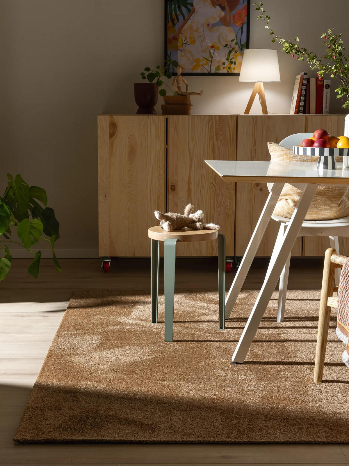 TEPPICH Nina waschbar 160/230 cm - Beige, Kunststoff (160/230cm) - benuta Nest