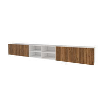 LOWBOARD KITO-W 3x100x40x41 cm - Weiß / Katania - Eiche Wotan, Holzwerkstoff (300/40/41cm) - ALTDECOR