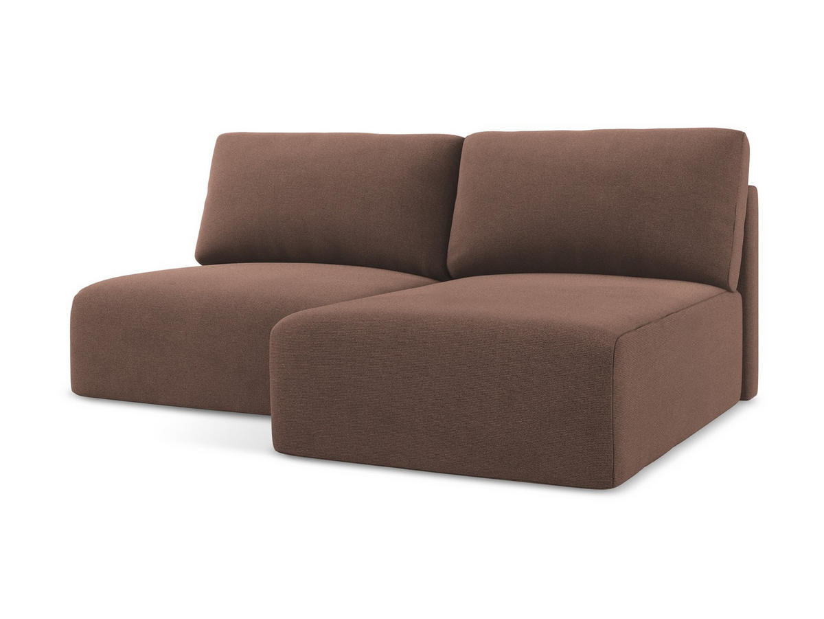 ECKSOFA mit Schlaffunktion rechts Strukturstoff Stoff Pink - Pink/Hellrosa, Kunststoff/Textil (210/149cm) - Makamii