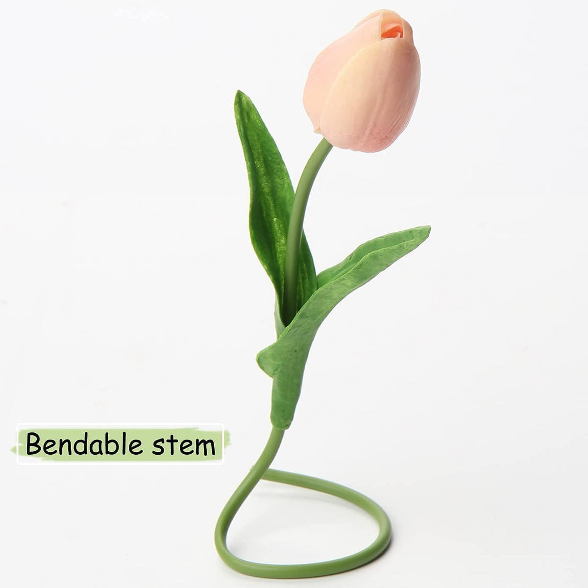 KÜNSTLICHE Tulpen 20 Stück Set Rosa 34 cm - Rosa, Kunststoff (34cm)