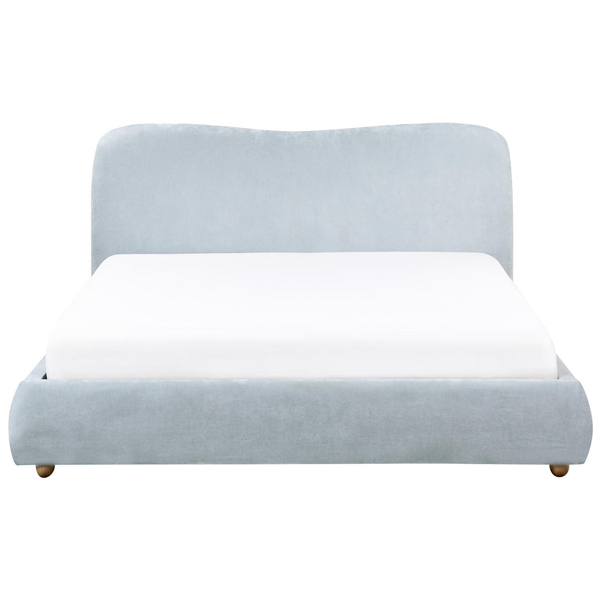 BETT mit Stauraum 160/200 cm Blau Blagnac - Hellblau, Textil (160/200cm) - Beliani