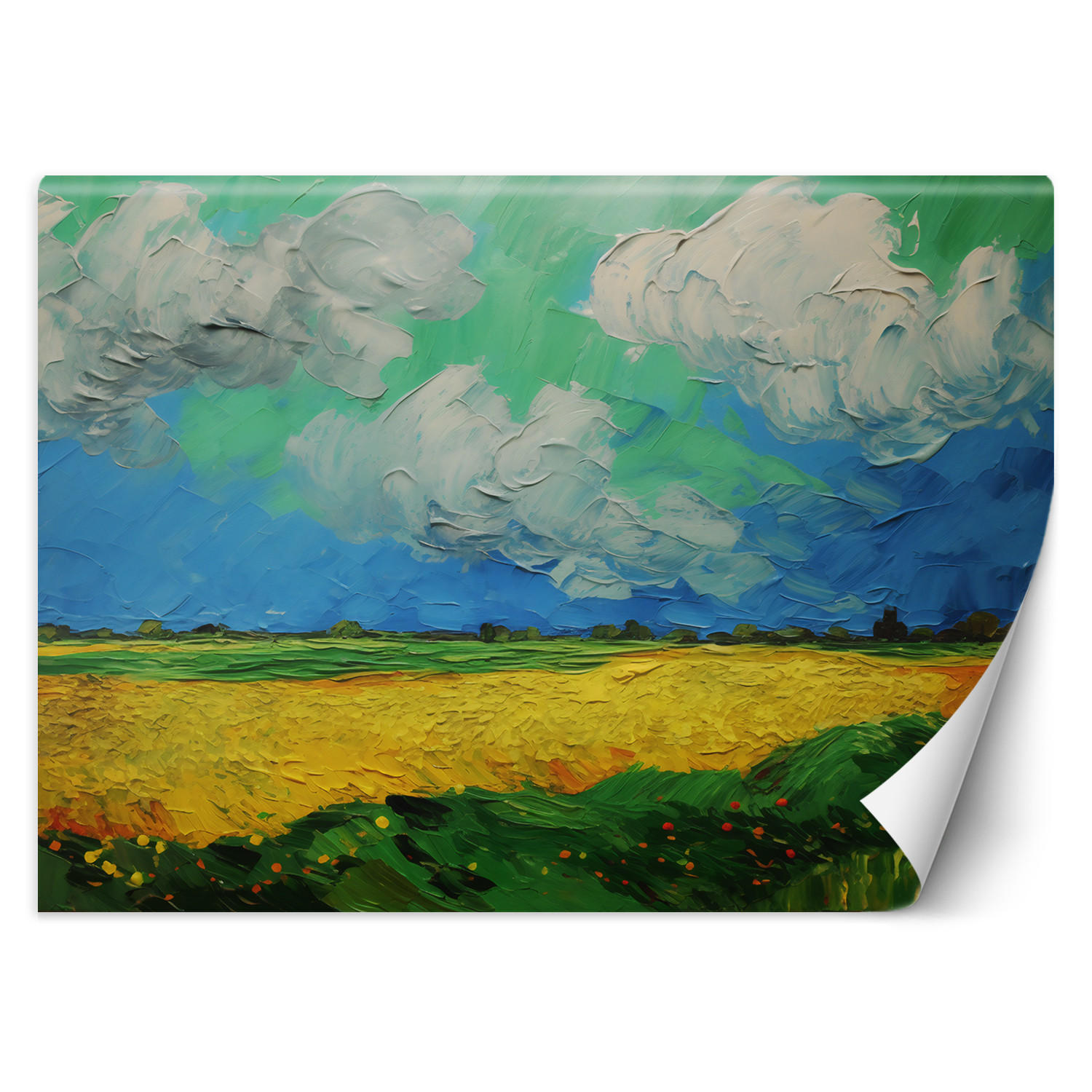 FOTOTAPETE, Weizenfeld - V. van Gogh - Gelb, Papier (300/210cm) - Feeby