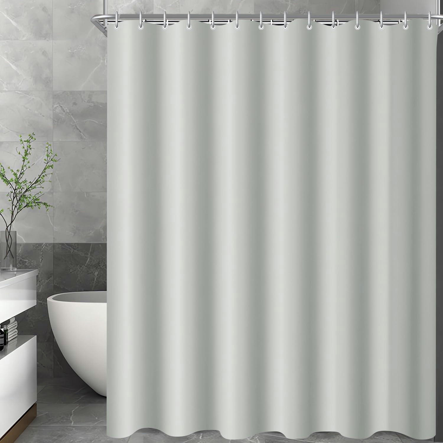 DUSCHVORHANG Grau 100 x 200 cm Textil Wasserabweisend Waschbar - Grau, Textil (100/200cm)