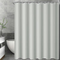 DUSCHVORHANG Grau 100 x 200 cm Textil Wasserabweisend Waschbar - Grau, Textil (100/200cm)