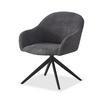 SESSEL LENA Anthrazit - Anthrazit, Leder/Textil (65/80/64cm) - B&D Home