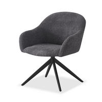 SESSEL LENA Anthrazit - Anthrazit, Leder/Textil (65/80/64cm) - B&D Home