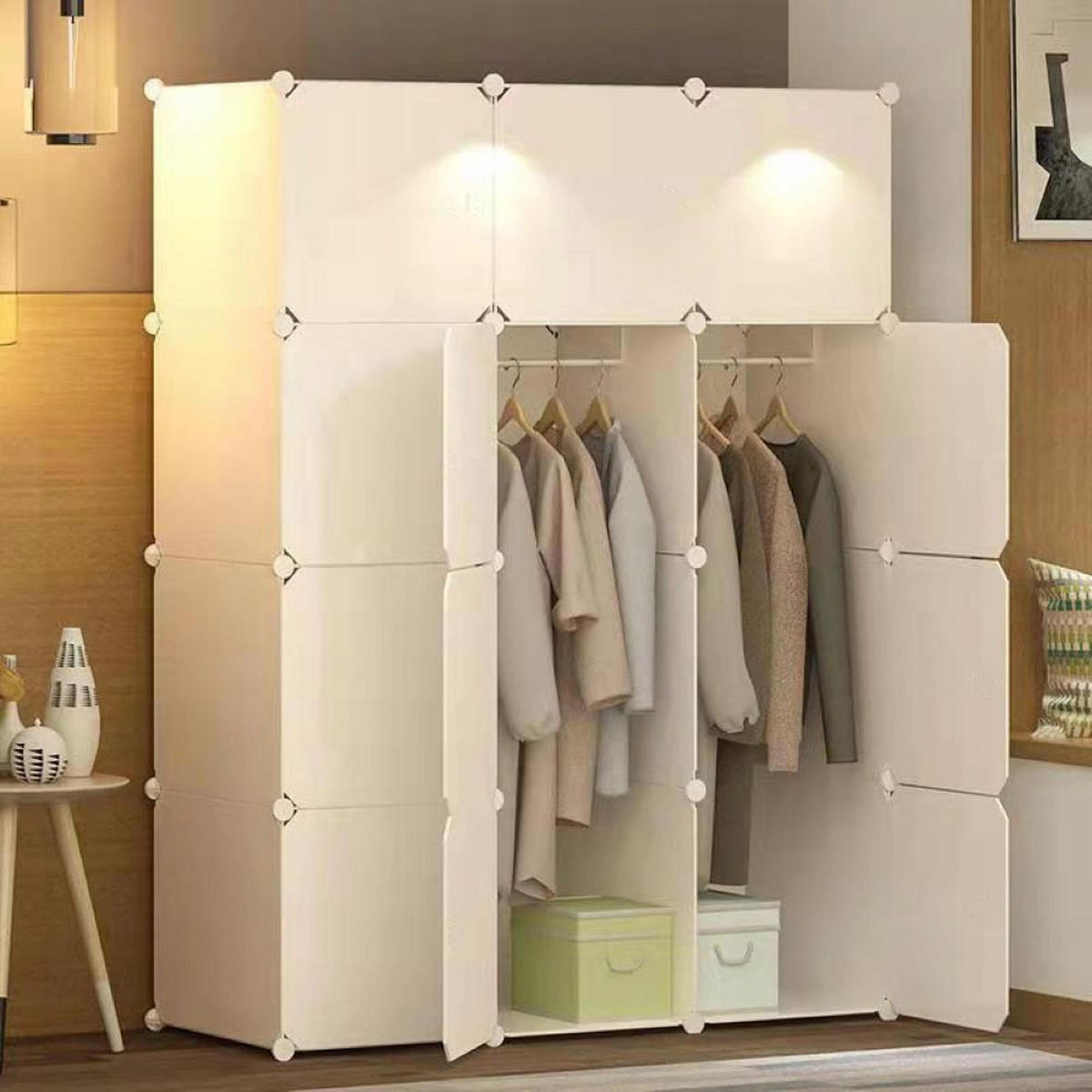 SCHRANK, weiß, 47/147/147 cm - Weiß, Holzwerkstoff (111/147/47cm) - Rexo