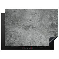 HERDABDECKPLATTE Beton - Schiefer - Grau -Betonstruktur Herdabdeckung Induktionsfeld 75x52 cm - Grau, Kunststoff (75/52/0.2cm) - MuchoWow