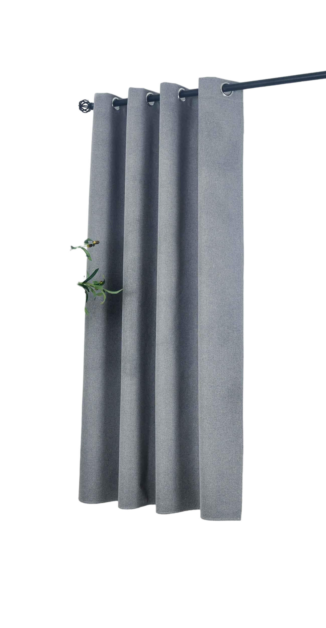 VORHANG MÜNCHEN DARK HxB 175x145 cm Grau - Grau, Textil (145/175/175cm) - Gardinenbox