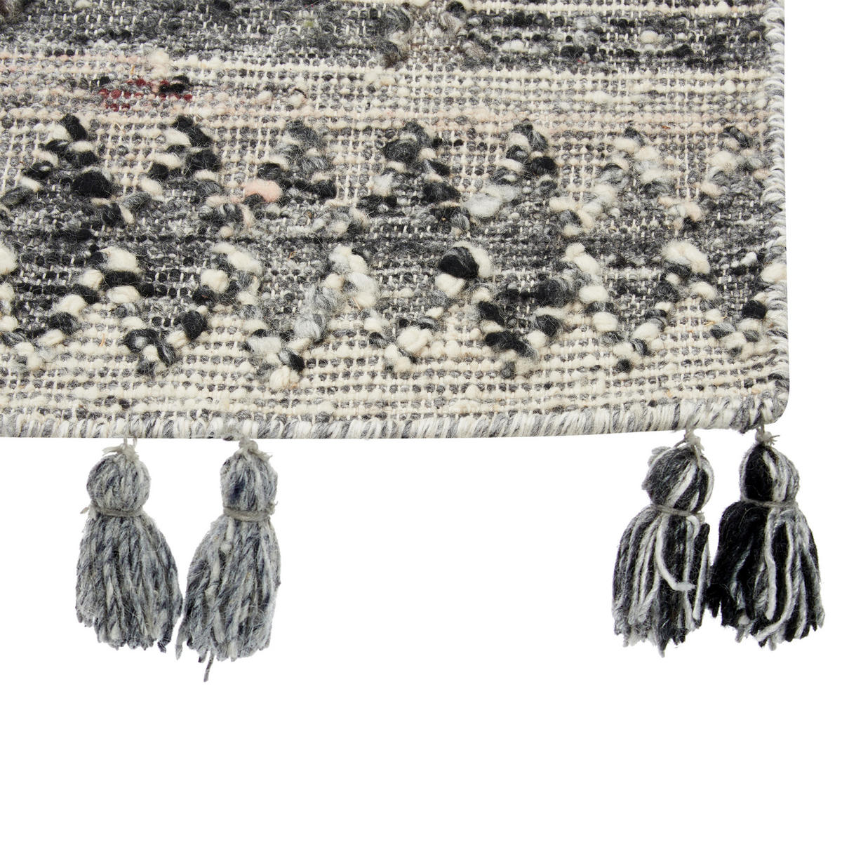 KELIM-TEPPICH Aratashen 230/160 cm - Grau, Textil (160/230cm) - Beliani
