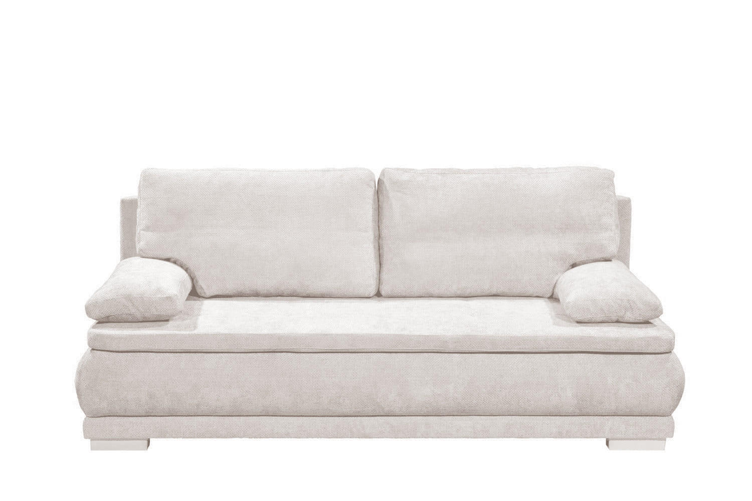SCHLAFSOFA 2-Sitzer mit Bettkasten und Schlaffunktion - Ecru/Beige, Holz/Holzwerkstoff (211/92/108cm) - ed exciting design