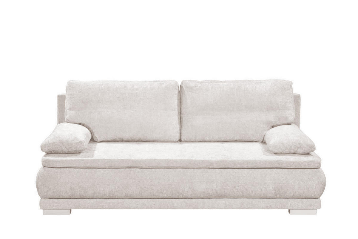 SCHLAFSOFA 2-Sitzer mit Bettkasten und Schlaffunktion - Ecru/Beige, Holz/Holzwerkstoff (211/92/108cm) - ed exciting design