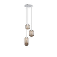 GALERIELEUCHTE Velo 3-flammig Klar Ø 18/20/25cm - Klar/Weiß, Glas (25/25/27cm) - s.luce