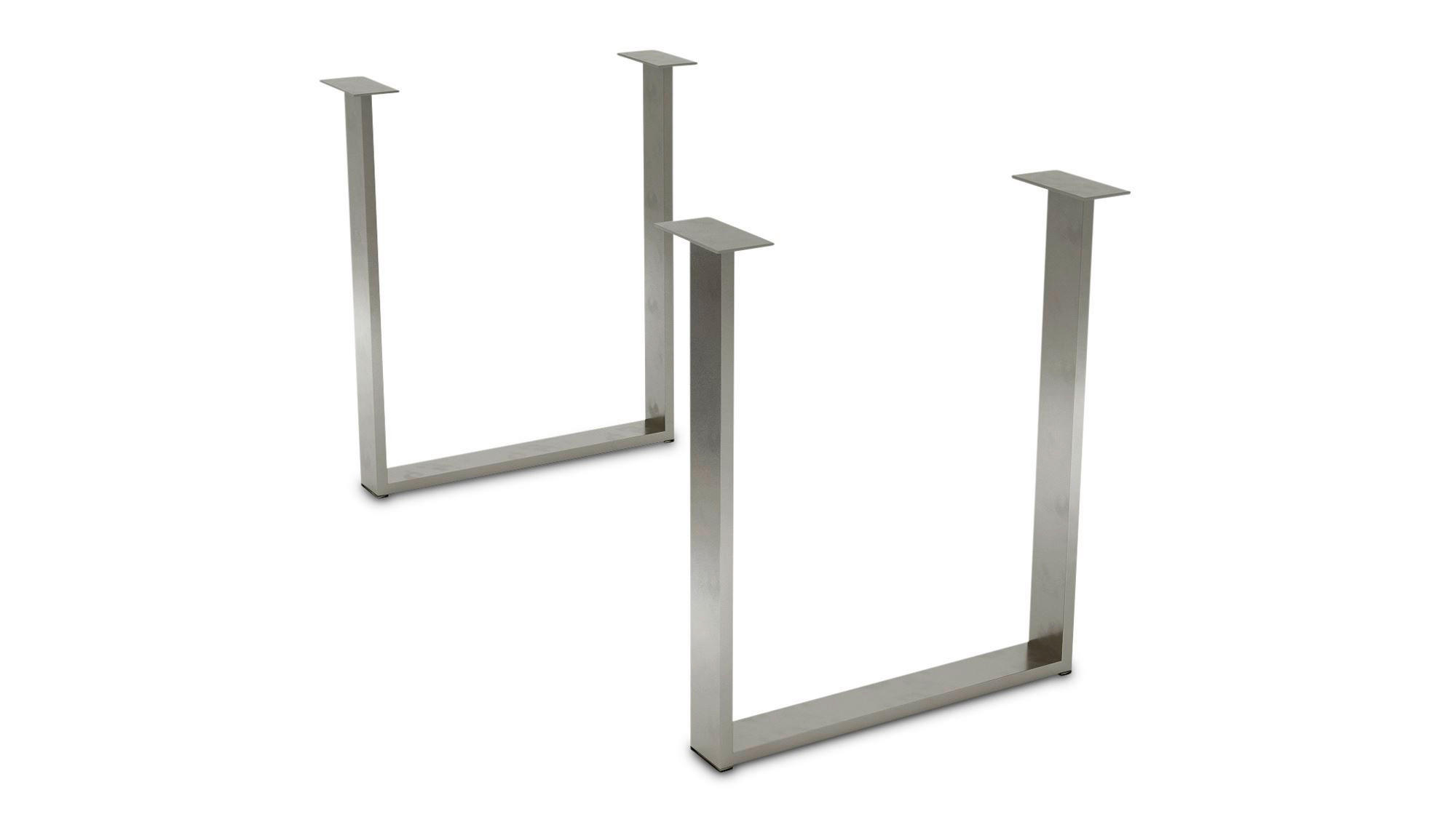 TISCHGESTELL Daphne 59x69,5x Esstischgestell Metall Edelstahl - Edelstahlfarben, Metall (59/1/59cm)