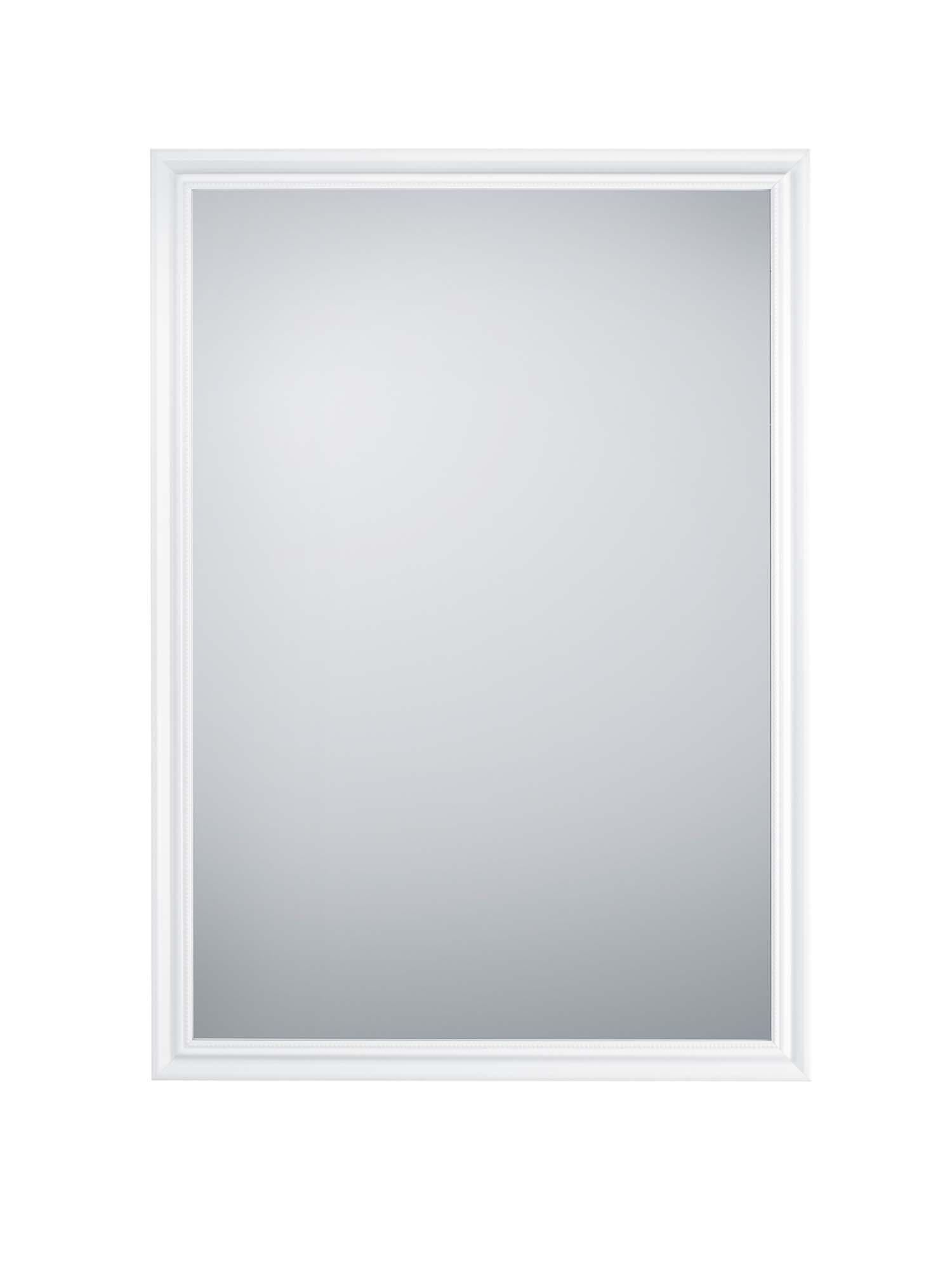 WANDSPIEGEL Frieda Weiß - 50 x 70cm - Weiß, Kunststoff (50/70/3cm) - Niermann