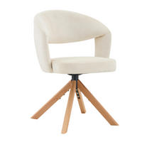 DREHSTUHL 2er-Set 81,5 cm Strukturstoff Weiß Massivholz - Weiß, Holz (47.5/81.5/47cm) - Meubliv