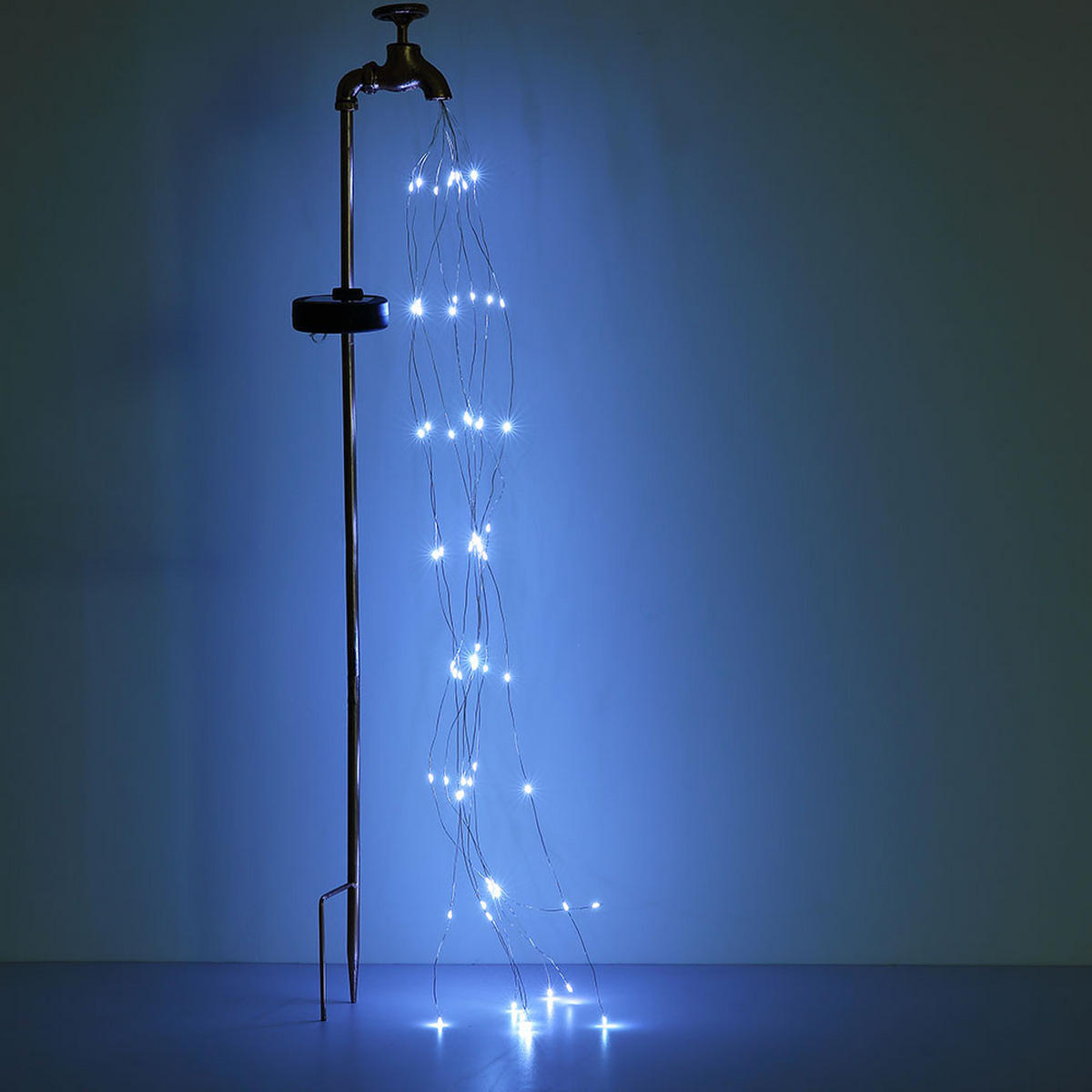 LED AUSSENLEUCHTE Solarleuchte Gold - Goldfarben, Metall (11/6/80cm) - Globo Lighting