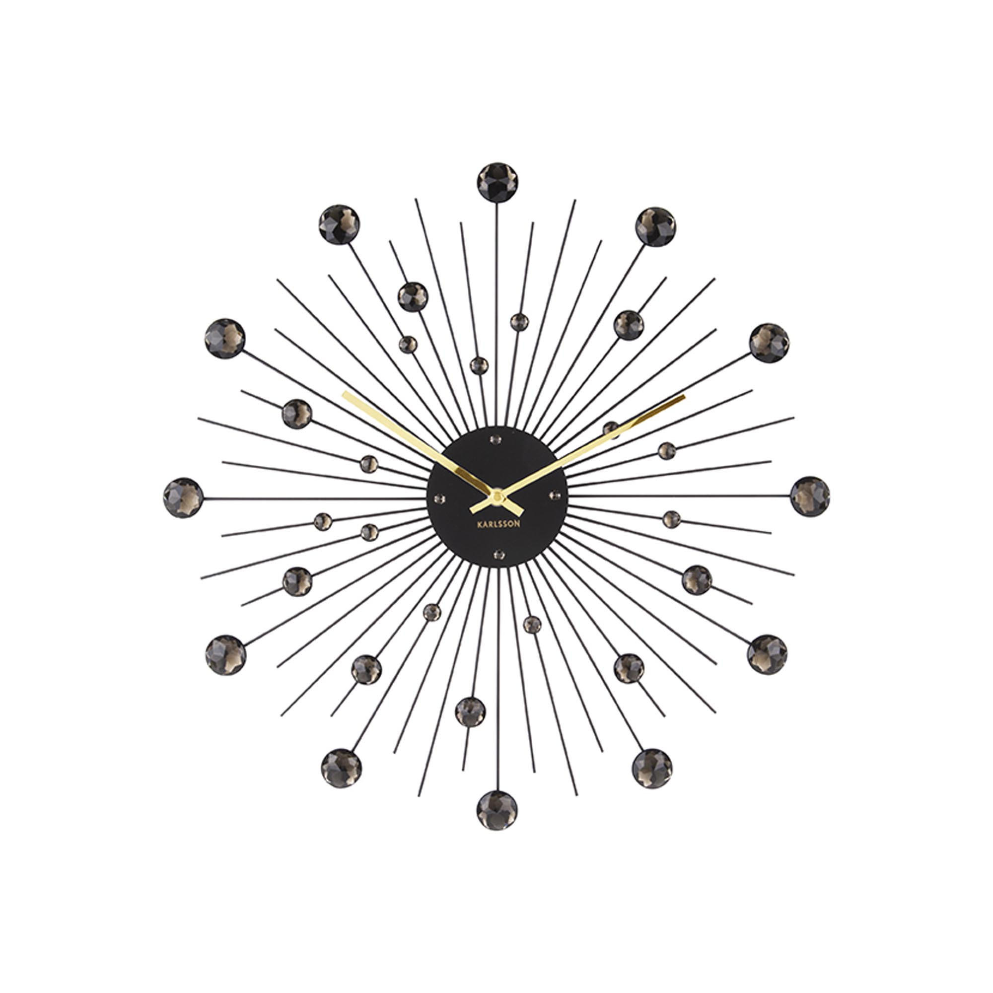 WANDUHR Sunburst Ø50 cm - Schwarz, Metall (50/50/4cm) - Karlsson