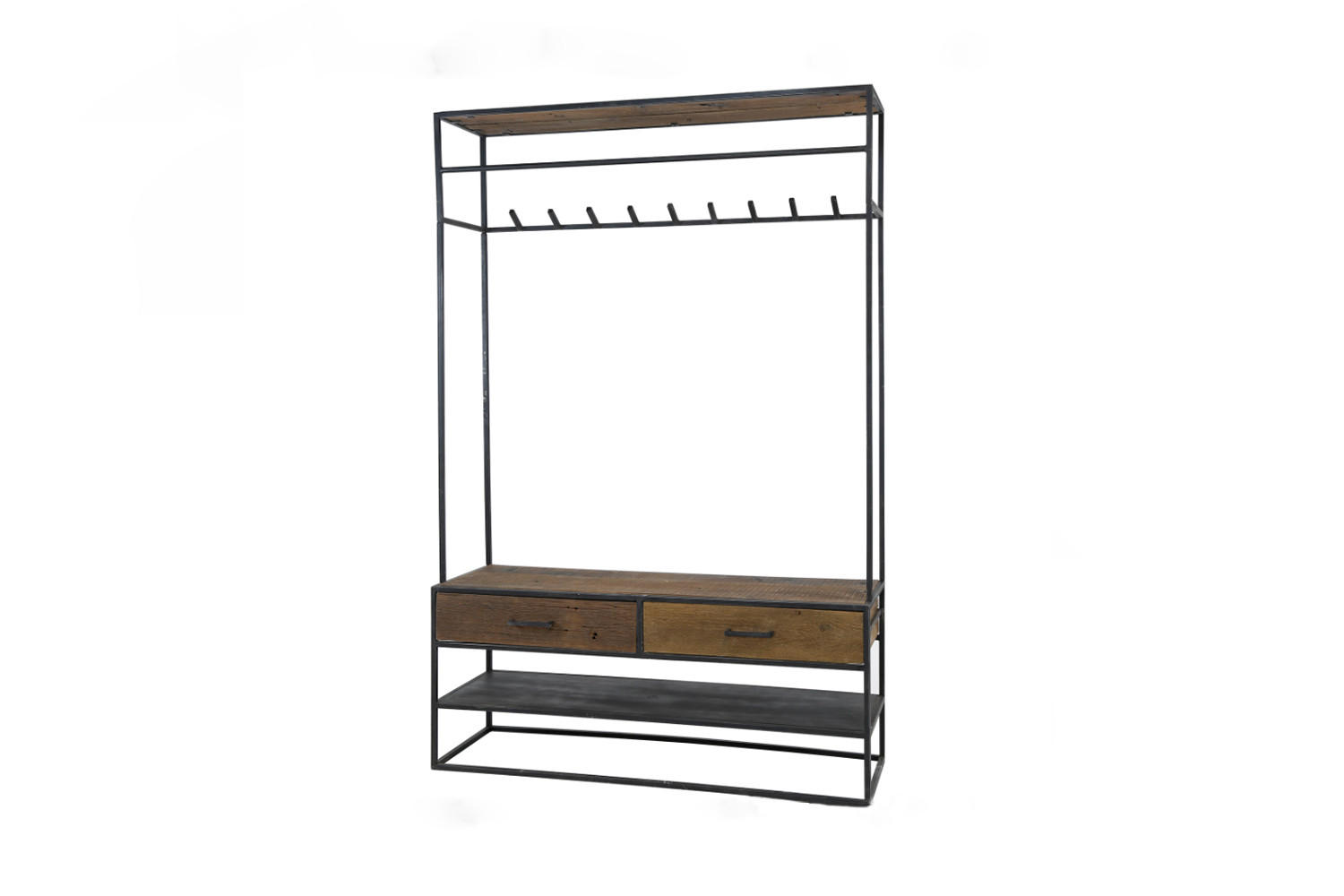 GARDEROBE TENBY Schwarz Metall - Schwarz, Metall (120/180/35cm) - KAWOLA