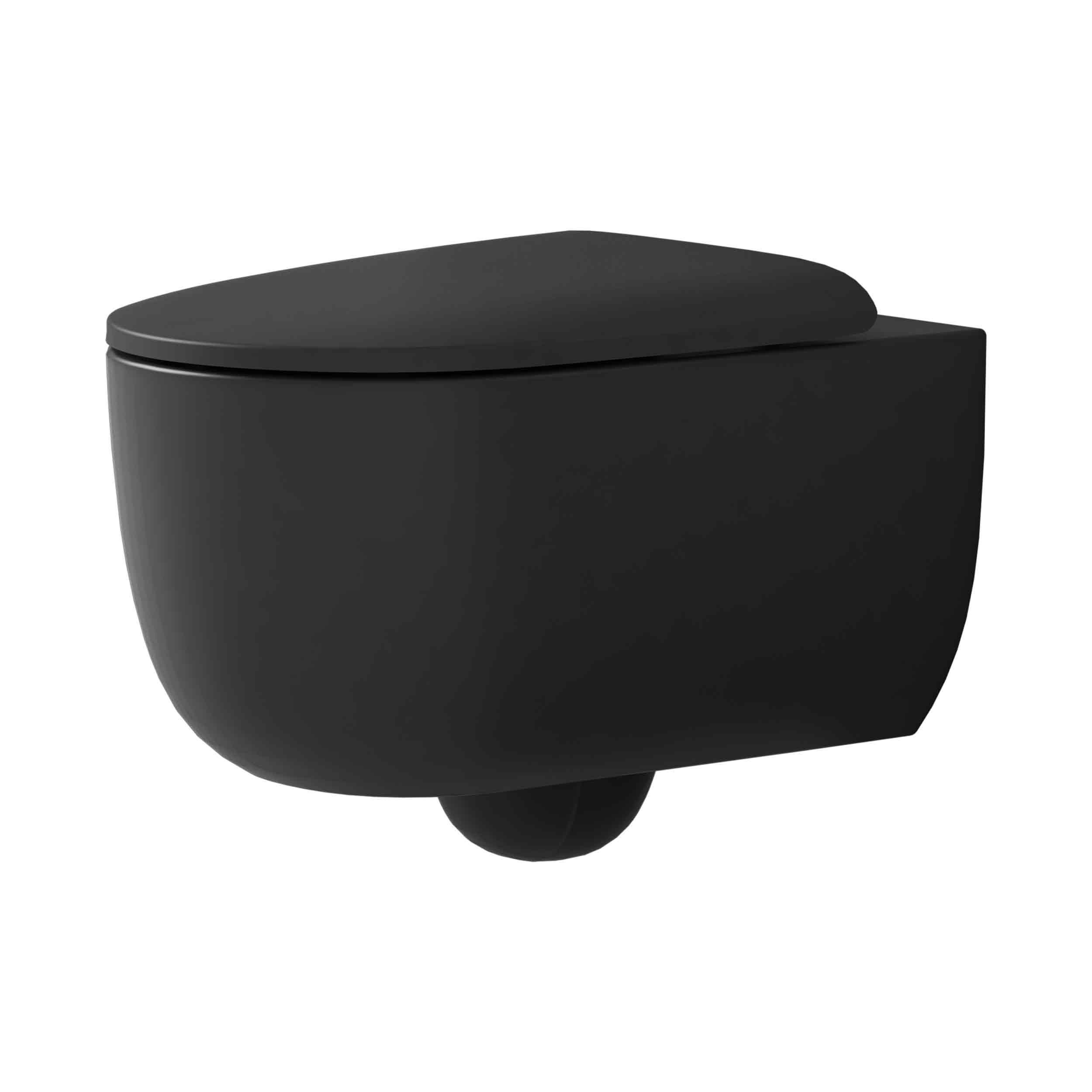 Emke Wand-Wc Schwarz 36.5x35.5x55.5 cm