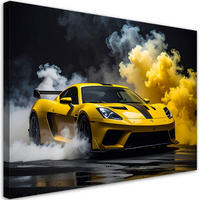 LEINWANDBILD Kraftfahrzeuge 90x60cm - Gelb, Textil (90/60cm) - Feeby