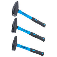 SCHLOSSERHAMMER-SATZ, DIN 1041, Fiberglasstiel, 3-teilig, 300-800 g - Multicolor, Kunststoff (140/405/60cm) - BGS technic