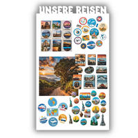 MAGNETTAFEL Unsere Reisen Weiß 50x85 cm - Weiß, Metall (50/85/0.7cm) - ANWICAR