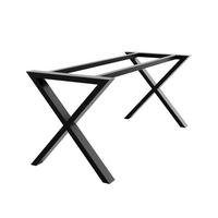 TISCHBEINE Belaga Metall Schwarz 170/70/72 cm - Schwarz, Metall (70/72/170cm) - Metalo Pro