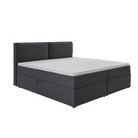 BOXBETT Eclipse 200/200 cm Graphit Luxusmicrofaser - Graphitfarben/Schwarz, Holz/Kunststoff (200/200cm) - S-Style Möbel