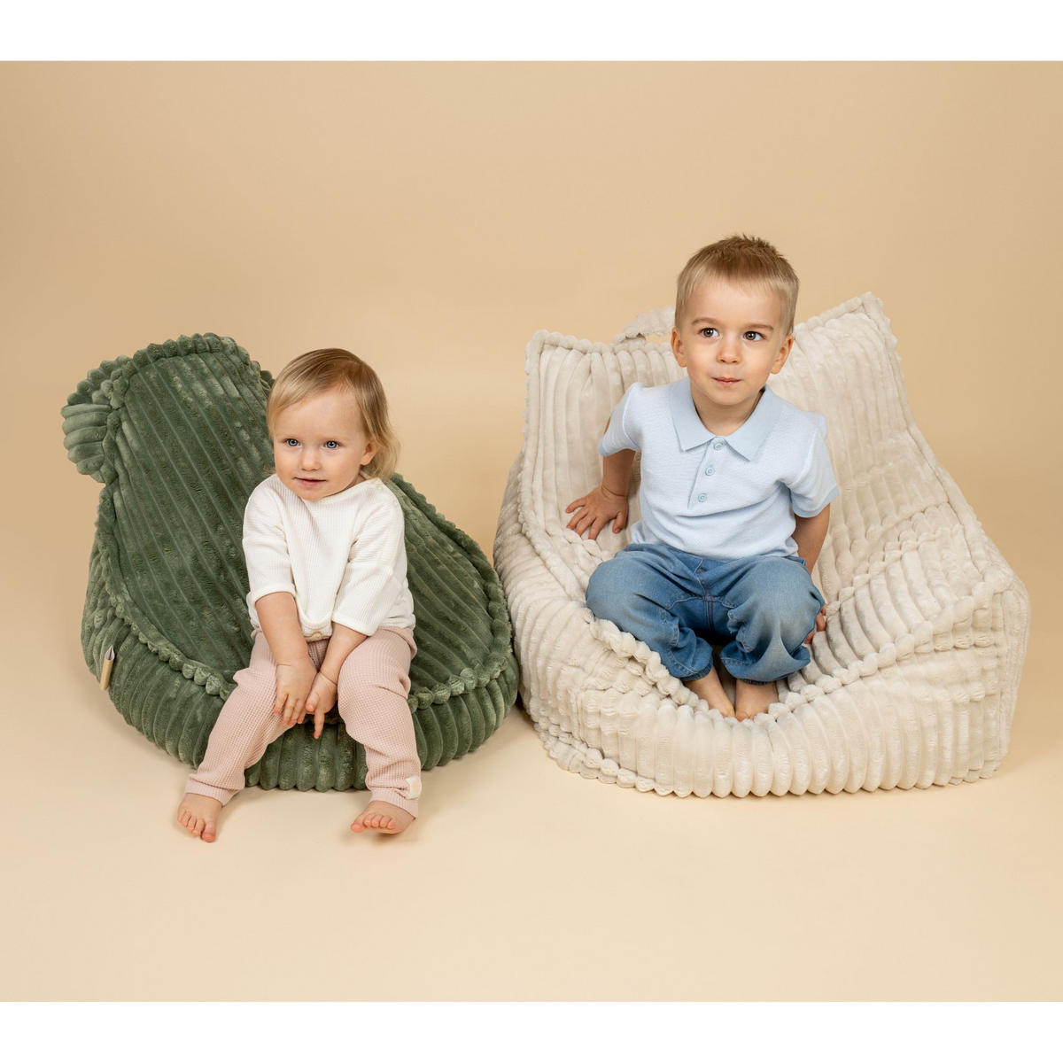 SITZSACK für Kinder, Eckig, Churros, Taubengrau - Dunkelgrau, Textil (60/5/70cm) - MeowBaby