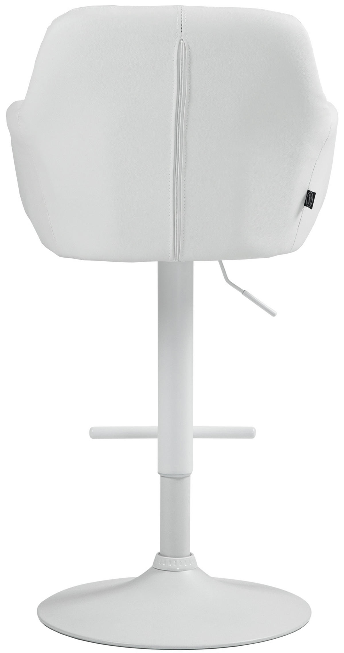 BARHOCKER Nardo Kunstleder weiß weiß - Weiß, Kunststoff/Metall (57/118/59cm) - TPFLiving