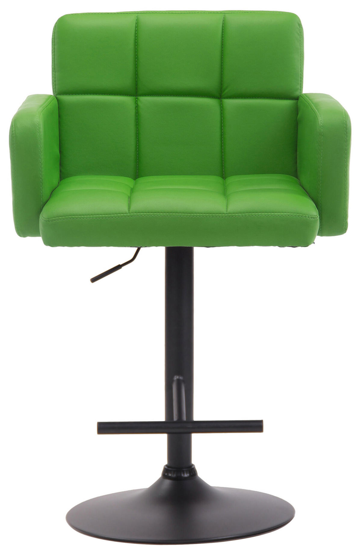 BARHOCKER Lausanne, Gestell schwarz, Kunstleder Grün - Schwarz/Grün, Kunststoff/Textil (60/100/56cm) - TPFLiving