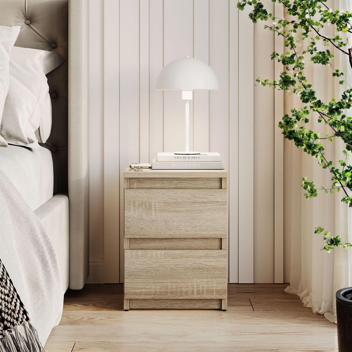 Nachttisch HANA M2 Sonoma Eiche - Sonoma Eiche, Holzwerkstoff (30/40/30cm) - Lookway