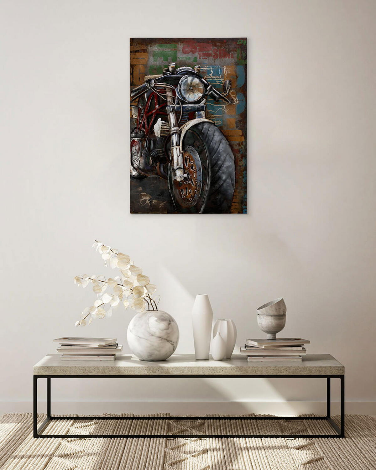 METALLBILD Bunt 60/90 cm - Multicolor, Metall (5/90cm) - KUNSTLOFT