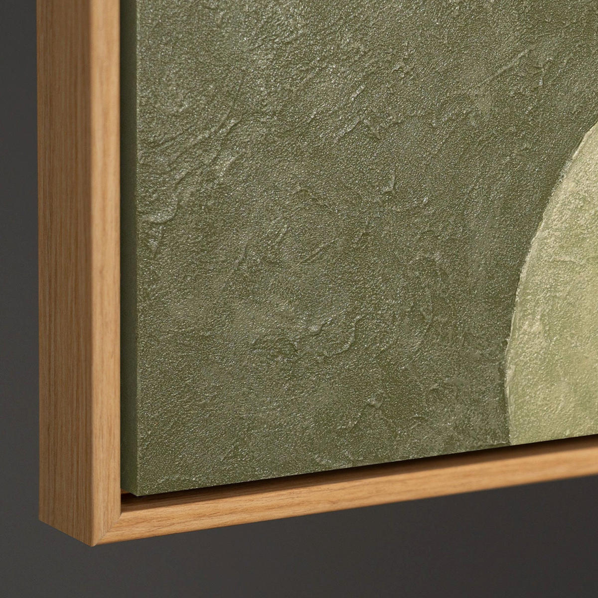 GEMÄLDE Das Flüstern der Täler Schattenfugenrahmen Eichefarben 120x80 cm - Eichefarben, Holz (120/80cm) - YS-art gallery