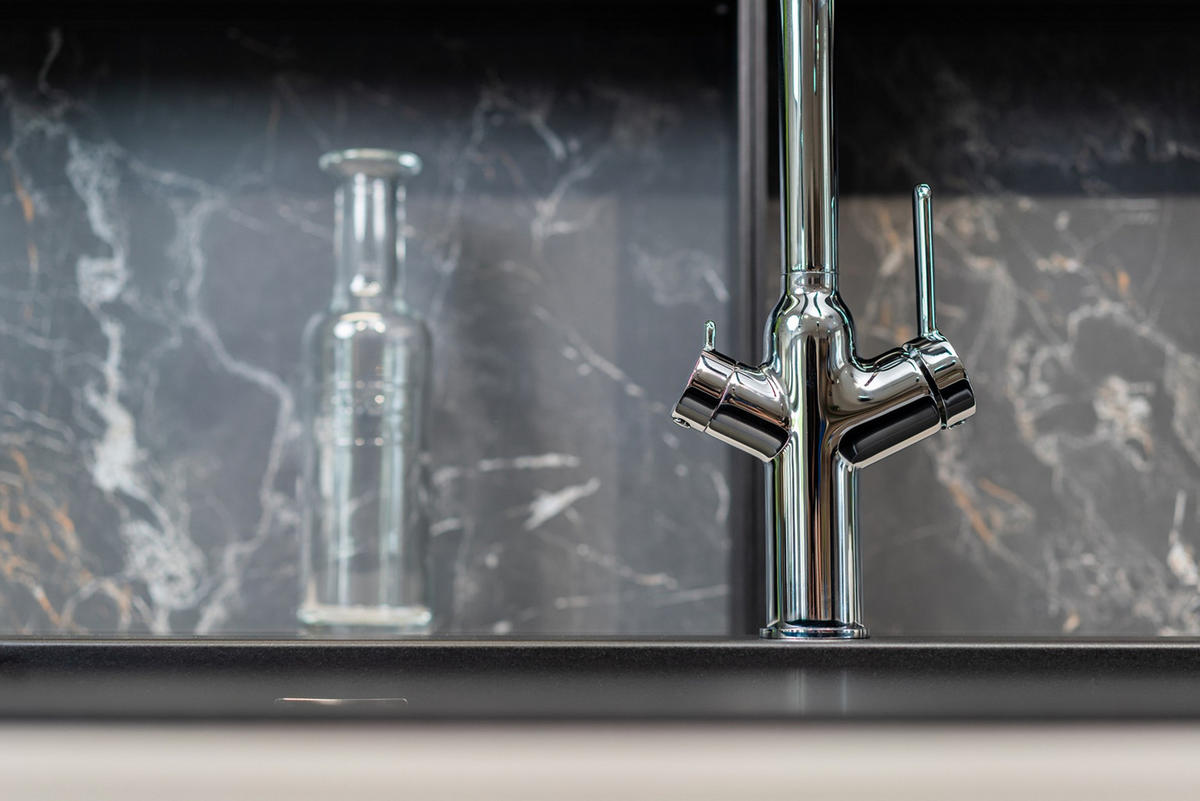 3-WEGE-KÜCHENARMATUR, Verchromt, 360° schwenkbar - Chromfarben, Metall (22.5/34.8/22.5cm) - VIZIO