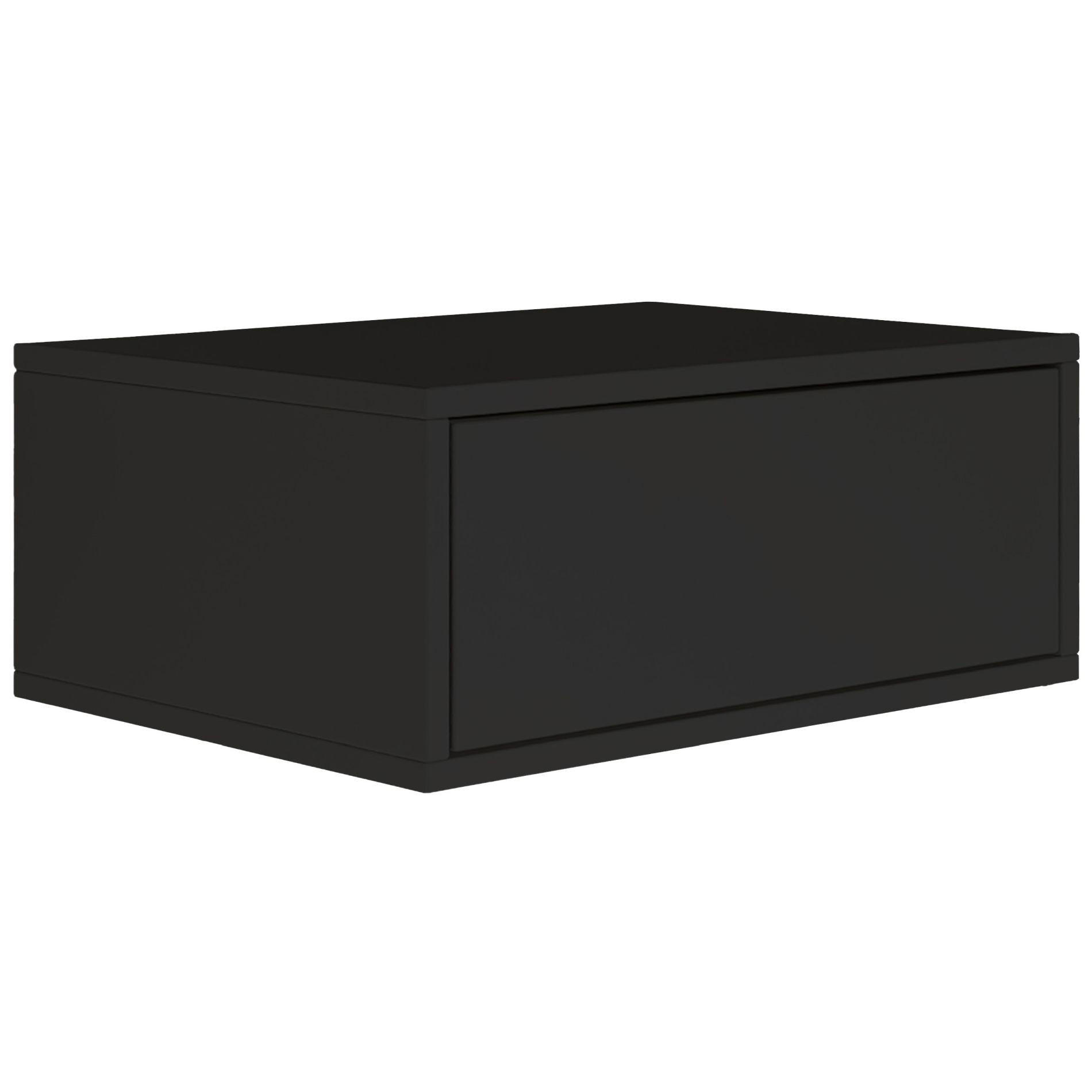 NACHTTISCH hängend Framme Schwarz, 50 cm - Schwarz, Holzwerkstoff (50/20.8/36cm) - Selsey
