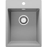 SPÜLBECKEN Riga, 2-er set Grau 38/50 cm 1 Becken + Ablauf-Set ab 40er Unterschrank - Chromfarben/Grau, Kunststoff (38/20/50cm) - Primagran