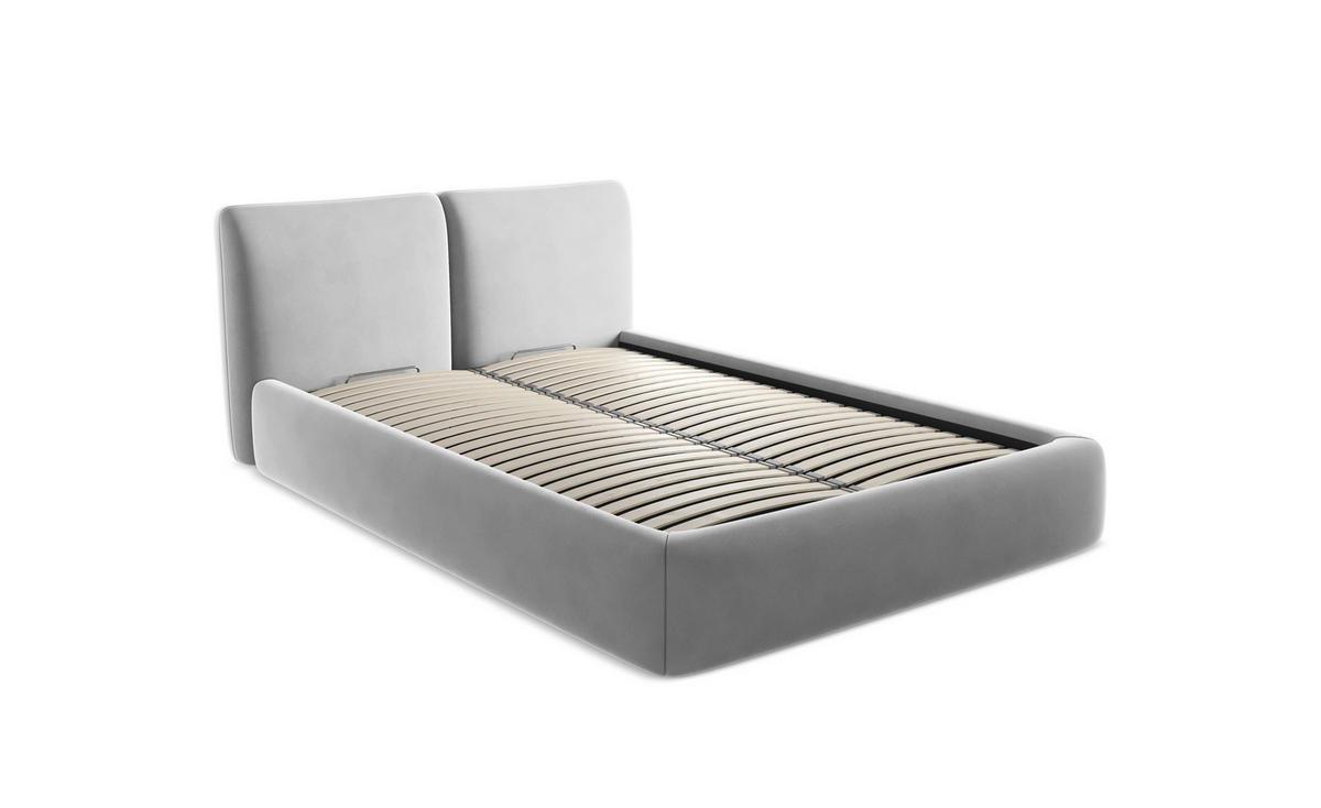 POLSTERBETT mit Lattenrost 200x260 Violett - Lila/Flieder, Kunststoff/Textil (140/200cm) - Makamii